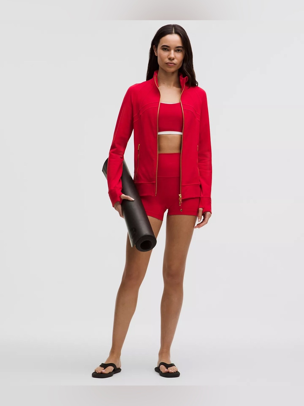 NWT Lululemon Define Track Jacket Luon Oxford Red / Gold Size 6